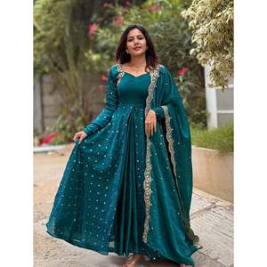 Robes décontractées de créateur Robe de soirée avec Dupatta et bas Look élégant - Product Image 6