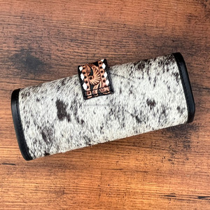 Sac à bijoux en rouleau de peau de vache pour femmes à fermeture éclair grand étui à bijoux pliable pour colliers boucles d'oreilles anneaux organisateur de bijoux de voyage - Product Image 4