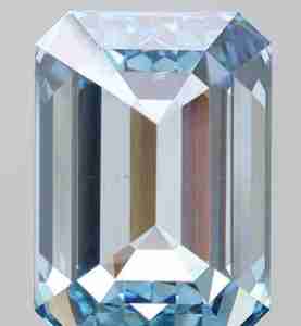 Diamant de laboratoire JC Diamond 3 carats, taille émeraude, bleu vif fantaisie, clarté VS1, certifié IGI, percé au laser, pierre libre, excellente qualité - Product Image 4