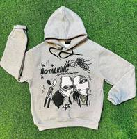 Pull-over Homme 100% Coton Épais Molleton Bouclette Français Haute Qualité Vierge Oversize Streetwear Hiver Écologique Logo Personnalisé