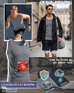เสื้อกล้ามคอตตอนพรีเมียมสำหรับผู้ชาย เสื้อกล้ามออกกำลังกายแขนกุด เสื้อยืดออกกำลังกาย พิมพ์โลโก้ได้ เสื้อกล้ามกีฬาผู้ชาย - Product Image 4
