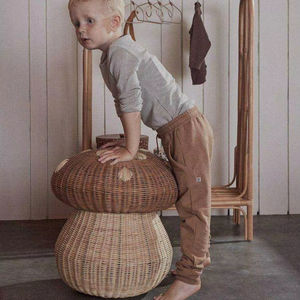 Panier à fruits en rotin fait main, décoration naturelle et écologique pour la maison, chambre d'enfant, en provenance du Vietnam - Product Image 1