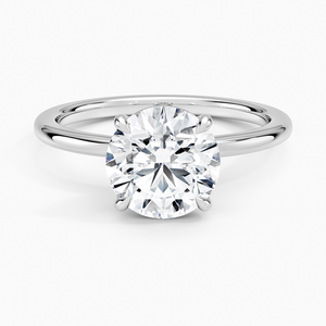 Anillo BOJ 0102 con Corte Redondo, Plata 925, Engaste de Puntas con Halo, Anillo Solitario con Diamante de 2ct, Color D, VVS1, Moissanita, Certificado GRA - Product Image 1