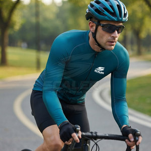Vêtements de cyclisme sur route personnalisés, veste de cyclisme avec option de logo personnalisé, fermeture éclair intégrale, poches avant et arrière pour la pratique en équipe, adultes, séchage rapide - Product Image 4