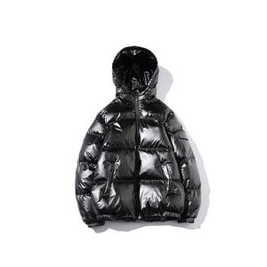 OEM Wholesale Men Shiny Nylon Puffer Jacket Custom Logo Hooded Waterproof Winter <b>Bubble</b> <b>Coat</b> Outdoor Fashion - Product Image 2