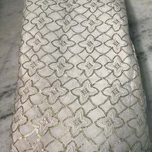African <b>Sequin</b> Lace Fabric Beaded Embroidery Mesh Fabric Party Wear Wedding Dress Fabric Wholesale - Product Image 1