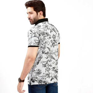 Custom Mens Floral Print Cotton Polo <b>Shirt</b> Short Sleeve Turn Down <b>Collar</b> Casual Summer Slim Fit Beach Wear <b>T</b>-<b>Shirt</b> For Men - Product Image 2