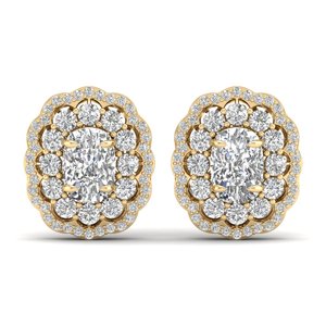 REYES Wholesale Price 925 Sterling <b>Silver</b> HPHT CVD Lab Grown Diamond Screw <b>Back</b> Stud <b>Earrings</b> For Women Wedding Gift Jewelry - Product Image 1