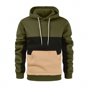 Sudadera con Capucha para Hombre, Tendencia 2026, Diseño Color Block, Corte Regular, Algodón y Poliéster, Forro Polar, Casual, con Bolsillos, para Otoño - Product Image 4