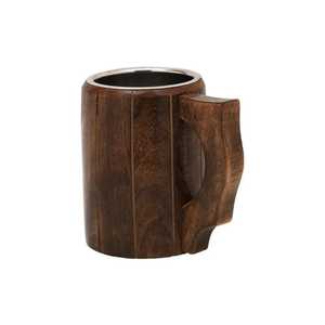 Taza de Café Clásica de Madera, Hecha a Mano, Ligera, a Prueba de Fugas, Estilo Americano, para Cerveza o Té, Tradicional, de Madera Sólida - Product Image 5