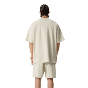 Custom Logo Streetwear Screen Printed T-shirt and Shorts Set 2 Piece Cotton Acid Washed Summer Tshirt Short Sets for Men - Product Image 2