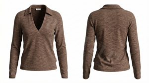 Camisetas Polo Casuales de Manga Larga con Cuello en V, Personalizadas con Logotipo de Marca Privada, Tejido Elástico Suave y Cómodo - Product Image 4