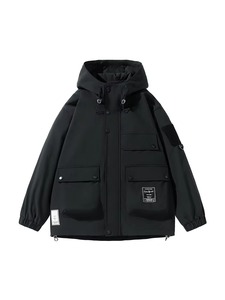 Blouson d'hiver décontracté imperméable pour homme 2026, coupe régulière, style bomber, avec capuche, fermeture éclair, grande taille, respirant - Product Image 2