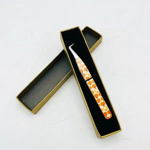 Pinzas de Acero Inoxidable para Extensión de Pestañas con Diamantes Blancos Brillantes de Primera Calidad, Hechas a Mano, Resistentes, Sólidas y Suaves - Product Image 1