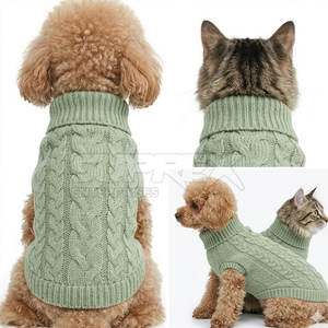 Pull tricoté chaud pour animaux de compagnie – Vêtements élégants pour chiots et chatons, idéal pour l'extérieur en saison froide – En vente 2026 - Product Image 2