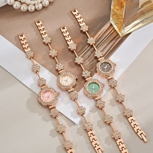 Nouvelle montre 2026 à bracelet en acier, entièrement sertie de diamants, en forme de tournesol, avec bracelet fin et élégant, mouvement à quartz - Product Image 5