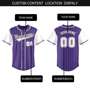 Everyday Wear and Outdoor Activities Athletic <b>Baseball</b> Jersey with Button Down Front and Relaxed Streetwear Fit - Product Image 4
