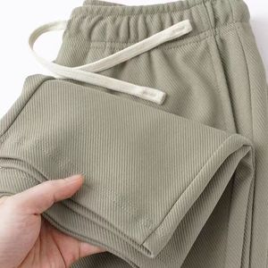 Pantalon de survêtement unisexe 350G coupe droite ample en sergé, taille haute élastique, prix usine Chine Bangladesh - Product Image 1