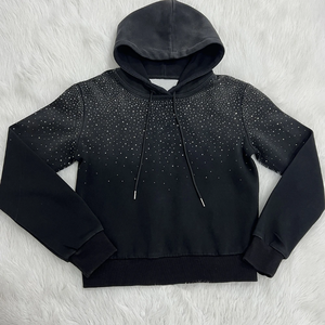 Sudadera con Capucha para Hombre, Estilo Vintage, de Felpa Francesa, con Logotipo Personalizado en Serigrafía con Pedrería, Lavado Ácido, Efecto Desgastado por el Sol, Talla Grande, Algodón Grueso - Product Image 2