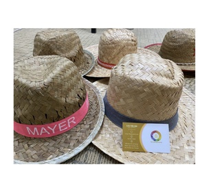 Customized <b>Wide</b> Brim Straw Hat with Pompoms for Dance Party Casual Home Wedding Night Bar Club Celebration or Cycling - Product Image 4