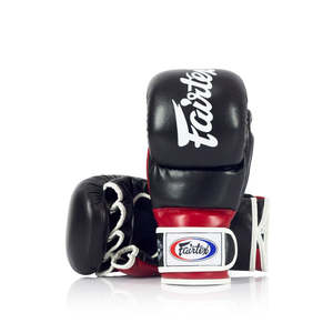 ถุงมือชกมวย Fairtex Style สีดำ สำหรับ MMA Shooter ถุงมือฝึกซ้อมระดับพรีเมียม สำหรับมวยไทย MMA คิกบ็อกซิ่ง และการฝึกซ้อมแบบ Sparring และ Grappling - Product Image 1