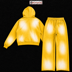Ensemble de survêtement jaune délavé personnalisé pour homme – Hoodie zippé et pantalon de jogging – Vêtements de sport décontractés et streetwear pour hommes – Vente en gros - Product Image 6