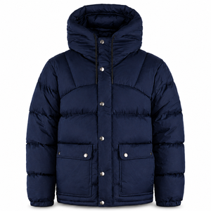 Blouson matelassé à capuche sérigraphié, imperméable, en polyester, avec large matelassage et poches à rabat, manteau streetwear d'hiver – Fournisseur - Product Image 1