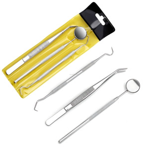 Kit Profesional de Higiene Dental, Removedor de Placa, Kit de Examen Dental de 3 Piezas, Espejo, Explorador, Pinzas, Proveedor Mayorista - Product Image 6