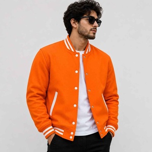 Chaqueta Varsity Deportiva para Hombre, Personalizable con Bordado, Cuello Alto, Logotipo Frontal, para Equipos Universitarios Estadounidenses - Product Image 5