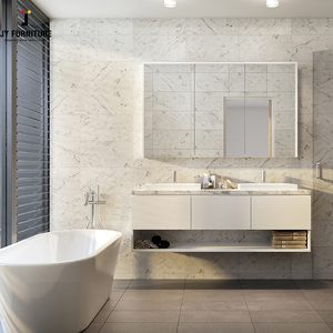JY Furniture Ventes directes du Vietnam Évier de vanité flottant en bois massif au design élégant pour appartements - Product Image 6
