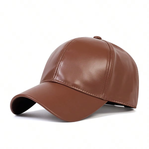 Casquette de baseball unisexe en cuir PU, réglable, style vintage, respirante, imperméable, avec visière, pour les voyages décontractés - Product Image 6