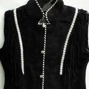 Women Cowboy <b>Fringe</b> Vest <b>Suede</b> Leather Western Sleeveless <b>Jacket</b> Tassel Festival Rodeo Biker Fashion Wear Premium OEM - Product Image 4