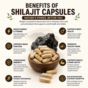 Cápsulas de Extracto de Shilajit de Marca Privada, 100% Auténtico Extracto de Shilajit del Himalaya, Suplemento Natural Vegano, 60 Cápsulas - Product Image 3