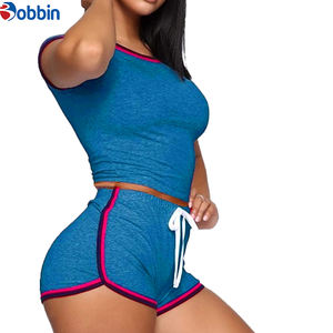 Conjuntos de Verano para Mujer, Conjuntos Deportivos Cortos de Moda, Los Mejores Conjuntos de Verano para Mujer, 2 Piezas, Camiseta Corta de Algodón con Pantalones Cortos - Product Image 6