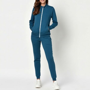 Chándales de invierno personalizados de forro polar para mujer, de manga larga, oversize, de peso pesado, estilo urbano, OEM - Product Image 1