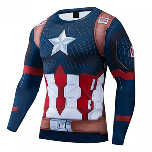 Meilleur design personnalisé, vêtements de sport pour hommes, compression, fitness, rashguard, nouvelle arrivée, respirant, séchage rapide, spandex/polyester UNI - Product Image 1