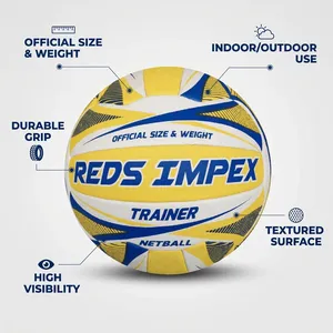 Ballon de netball personnalisé en caoutchouc synthétique de qualité supérieure, durable, toutes saisons, avec une adhérence élevée, design léger, pour jouer en intérieur et en extérieur - Product Image 3