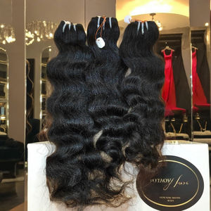 Cabello humano natural de onda profunda virgen tejido de la India. Tejido de cabello crudo de onda profunda indio Remy natural. - Product Image 1
