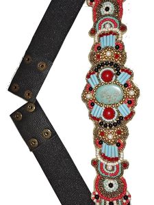 Ceinture de taille pour femme brodée de style mode, colorée et durable, personnalisable pour sari, kurti et tenues de fête, avec broderie artisanale - Product Image 3