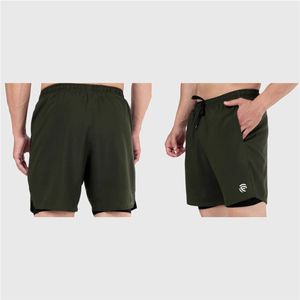 Shorts de compression 2 en 1 pour hommes, couleur olive - Product Image 6