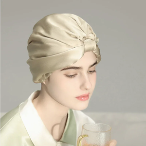 Bonnet de nuit en pure soie de mûrier, bonnet de sommeil en soie naturelle, turban anti-chute de cheveux, foulard de nuit en soie pour femme - Product Image 3