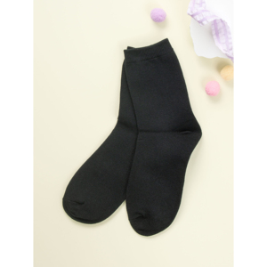 Calzini di base a metà polpaccio neri di base da donna Korea Kikiya - Product Image 1