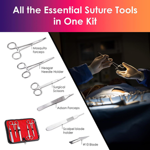 Kit de Práctica de Sutura Médica Profesional con Herramientas de Alta Calidad y Almohadilla de Sutura Reutilizable, Kit de Sutura Ideal para Estudiantes de Medicina - Product Image 3