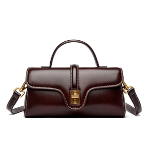 Bolso Bandolera de Cuero Genuino Vintage de Alta Calidad para Mujer, con Cierre de Cremallera, Elegante y Moderno para Uso Diario - Product Image 1