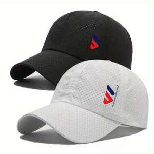 Breathable Perforated Trucker <b>Hat</b> Adjustable Baseball Cap Solid Color Casual Outdoor Adult Cap Sports Travel Custom Logo - Product Image 4