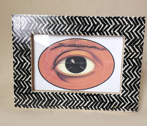 Cadres photo en bois vintage avec incrustations d'os, décoration de luxe artisanale complexe avec impression de qualité supérieure - Product Image 6