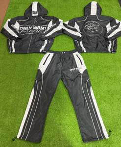 Manufacturer Unisex Sweatsuit <b>Zip</b> <b>up</b> <b>Jacket</b> and Pants Set Reflective Color Block Custom Polyester Nylon Windbreaker Tracskuit - Product Image 1