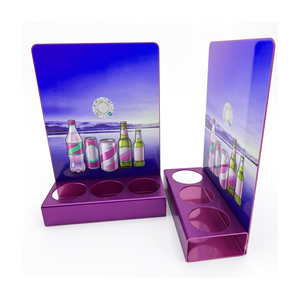 Exhibidor de Botellas de PVC OEM, Impresión Personalizada en Morado, 100x30x182cm, para Exhibición de Productos en Supermercados y Tiendas de Bebidas - Product Image 2