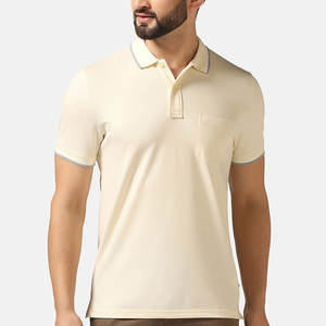 Polo Cómodo de Manga Corta para Atuendos Diarios Informales, Polo Estampado para Hombre, Transpirable, 100% Algodón, Tallas Grandes, OEM - Product Image 1