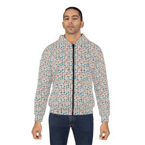 เสื้อแจ็คเก็ตผู้ชายแบบขายส่ง ปรับแต่งได้ตามต้องการ สำหรับฤดูใบไม้ร่วง มีซิป ปักลาย พิมพ์ลายแบบซับลิเมชั่นทั้งตัว กันลม ระบายอากาศได้ดี ผลิตจากผ้าฝ้ายฟลีซ 100% - Product Image 5